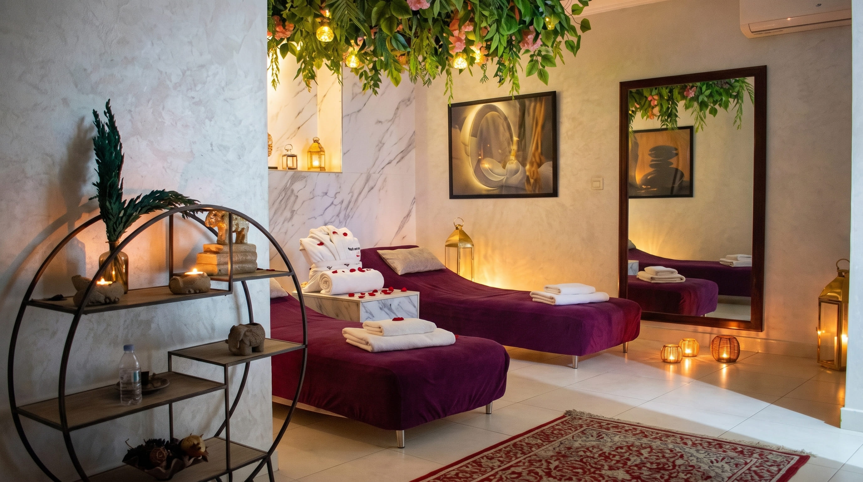 Salle de massage Spa Diva avec deux tables